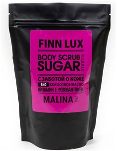 Finn Lux Сахарный мерцающий скраб для тела с шиммером Malina 250g