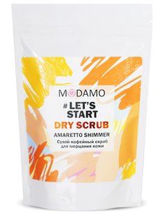 Let's Start Сухой кофейный скраб с золотистыми блёстками и ароматом амаретто 150г