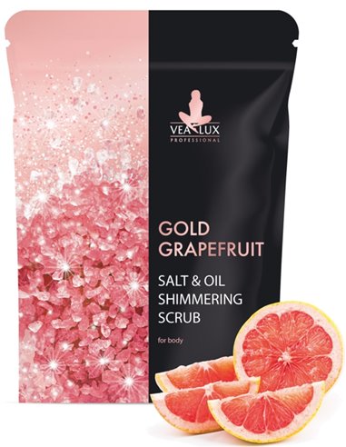 Vealux Salt & oil shimmering scrub GOLD GRAPEFRUIT 200g