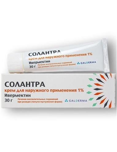 Солантра крем (Ивермектин) 1% 30г