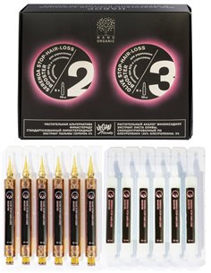 Nano Organic Set of ampoules for strengthening hair with androgenetic alopecia and stress loss 12x10ml
