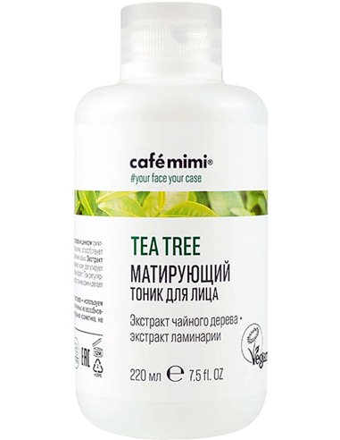 cafe mimi Tea Tree Матирующий тоник для лица 220мл