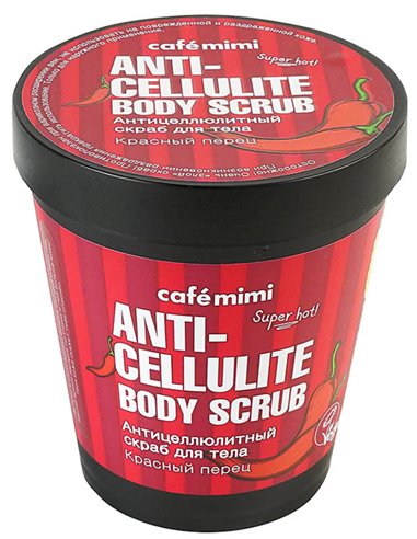café mimi Anti-cellulite body scrub Red pepper 310g