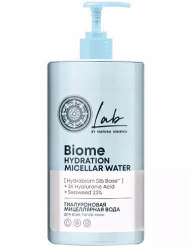 Natura Siberica LAB Biome Hydration Гиалуроновая мицеллярная вода для всех типов кожи 450мл