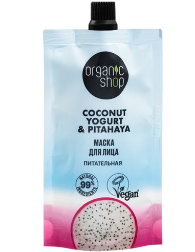 Organic shop Face mask Coconut yogurt & Pitahaya Nourishing 100ml