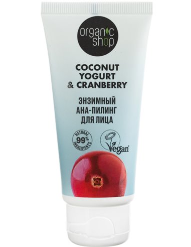 Organic shop Enzymatic AHA-peeling Coconut yogurt & Cranberry 50ml