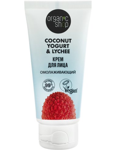Organic shop Face cream Coconut yogurt & Lychee Rejuvenating 100ml