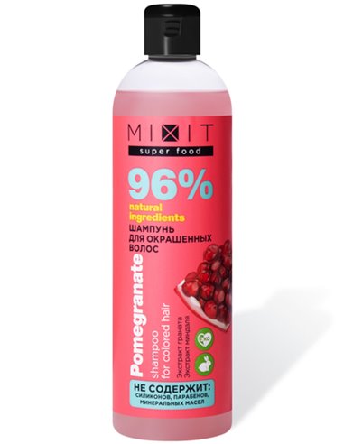 MIXIT Super Food Shampoo for colored hair  Pomegranate and Almond 400ml