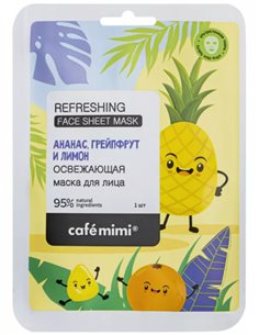 café mimi Тканевая маска для лица Освежающая 21г