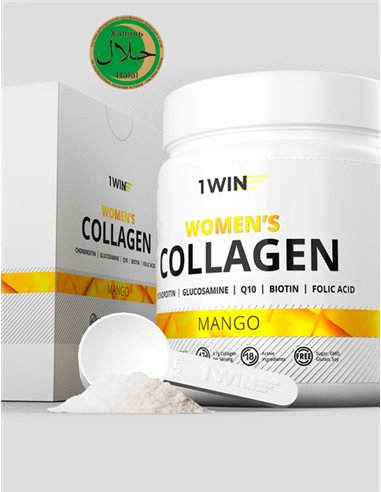 1WIN Collagen complex for women with 18 active ingredients Mango 180g