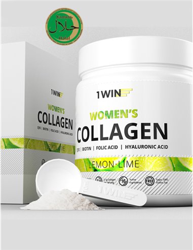 1WIN Коллаген комплекс для женщин с 16 активными ингредиентами Лимон-Лайм 180г