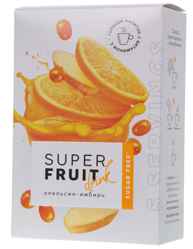NL Super Fruit Drink Апельсин-имбирь 5 саше