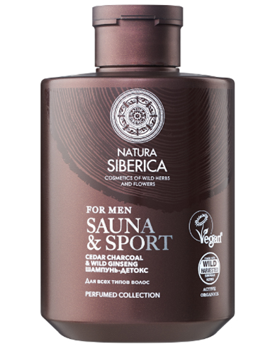 Natura Siberica Sauna & Sport for men Detox shampoo for all hair types 300ml / 10.14oz