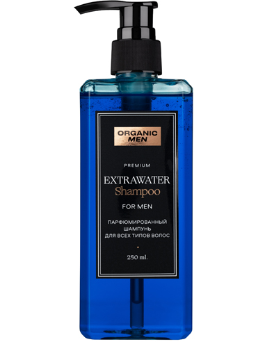 Organic Men Perfumed shampoo for all hair types ExtraWater 250ml / 8.45oz