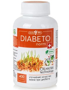 DIABETOnorm Oil matrix technology (improving the quality of life in diabetes) 400 capsules