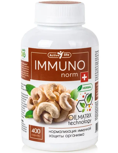 IMMUNOnorm Oil matrix technology (normalization of the immune defense of the body) 400 capsules