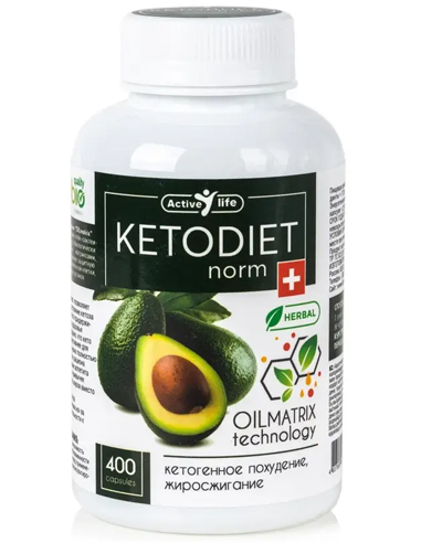 KETODIETnorm Oil matrix technology (ketogenic weight loss and fat burning) 400 capsules