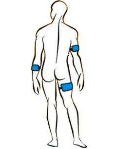 Fixing cuffs set for arms and legs for Vitafon