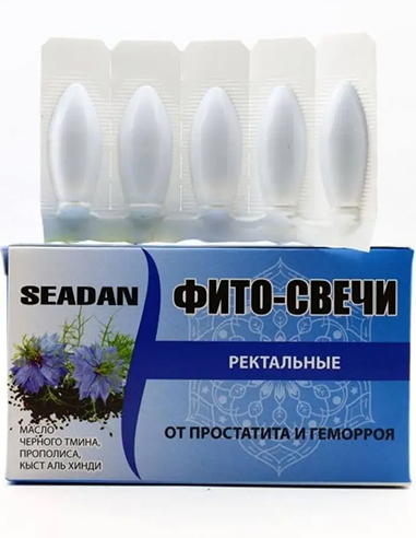 SEADAN Фитосвечи ректальные От простатита и геморроя 10шт