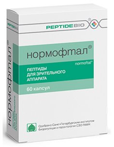 Normophthal (normoftal) peptides for eyes 60 capsules