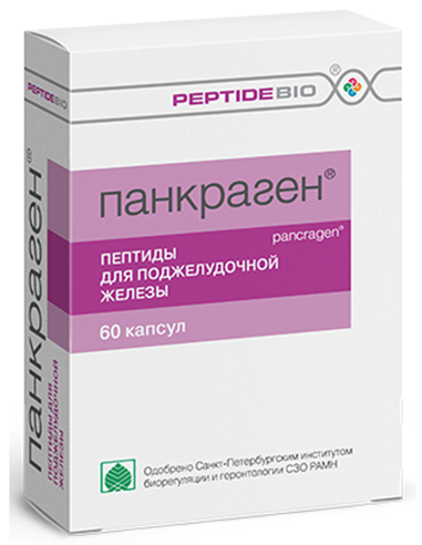 PeptideBio Панкраген пептиды поджелудочной железы 60 капсул