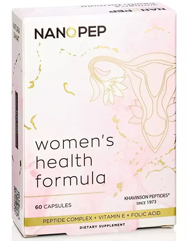 Nanopep تركيبة صحة المرأة، الببتيدات المبيضية، 60 كبسولة