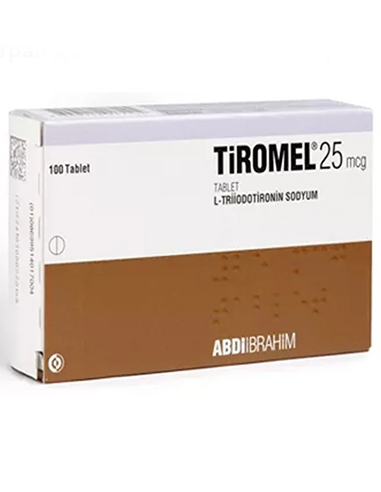 Tiromel T3 25 mg 100 tablets