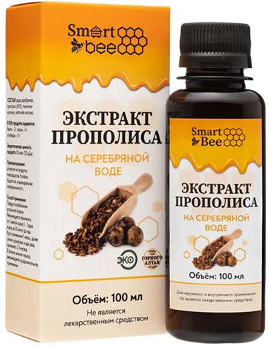 Smart Bee Экстракт прополиса на серебряной воде 100мл