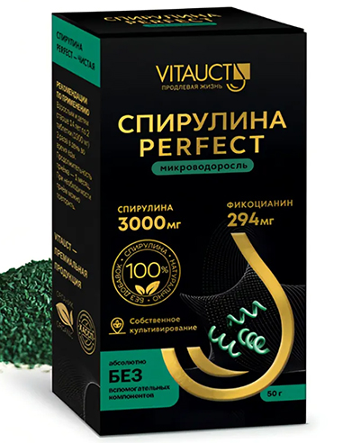 VITAUCT Спирулина Perfect 3000мг гранулы 50г