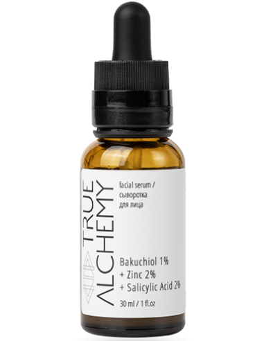 Levrana TRUE ALCHEMY Сыворотка для лица Bakuchiol 1%+ Zinc 2% + Salicylic Acid 2% 50мл