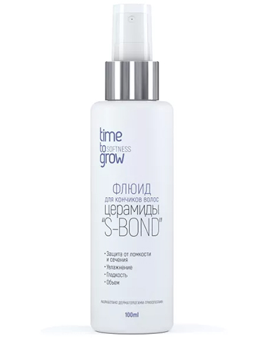 TIME TO GROW Флюид для кончиков волос церамиды S-BOND 100мл