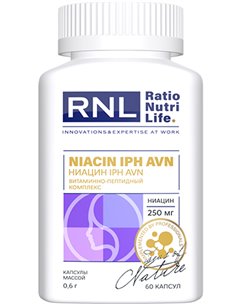 RNL Niacin 250mg with Vascular Peptide IPH AVN 60 Capsules