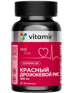 Vitamir Красный дрожжевой рис 600мг с коэнзимом Q10 60 капсул