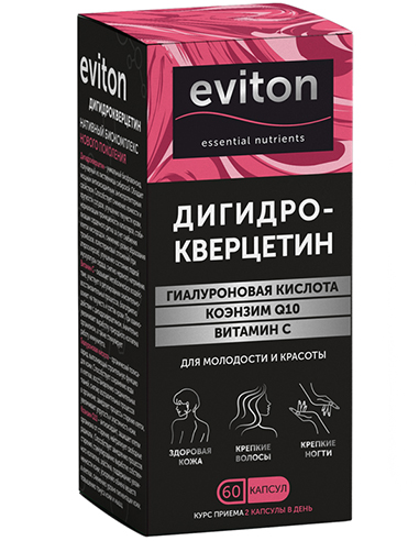 Eviton Native biocomplex Dihydroquercetin + hyaluronic acid, coenzyme Q10 and vitamin C 60 capsules