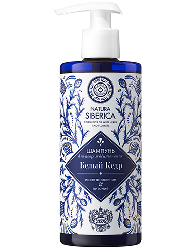Natura Siberica Gzhel Shampoo for damaged hair White cedar 300ml / 10.14fl.oz