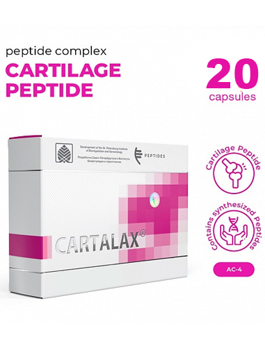 Peptides Cytogens Khavinson Cartalax - cartilage peptides 20 caps. x 0.2g