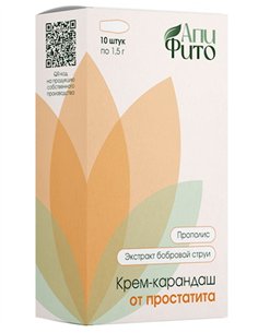 Phytosuppositories Apifito for prostatitis with propolis and castoreum extract 10pcs