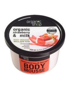 Organic Shop Body Mousse Strawberry Yoghurt 250ml