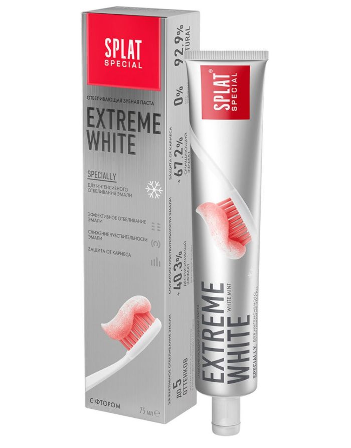 Splat Special EXTREME WHITE Интенсивно отбеливающая зубная паста Экстра отбеливание 75мл