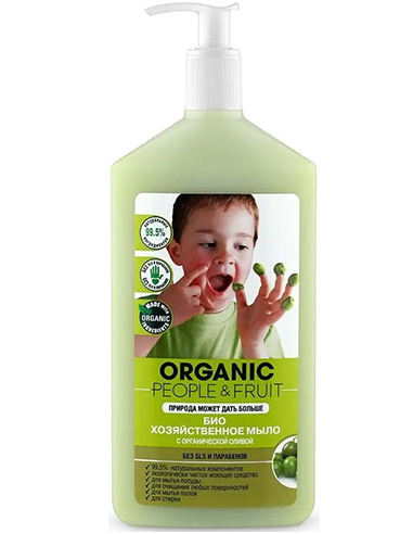 Organic People & Fruit Био хозяйственное мыло с органической оливой 500мл