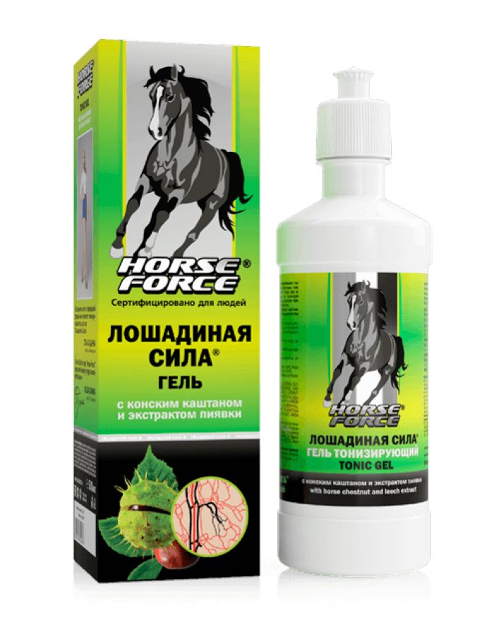Horse Force Тонизирующий гель для вен с конским каштаном и экстрактом пиявки 500мл