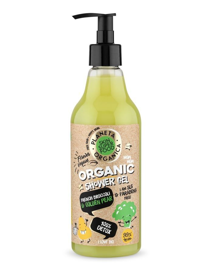 Planeta Organica Skin Super Food Гель для душа 100% Detox 500мл