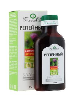 Mirrolla Бальзам репейный с комплексом витаминов для укрепления волос 150мл