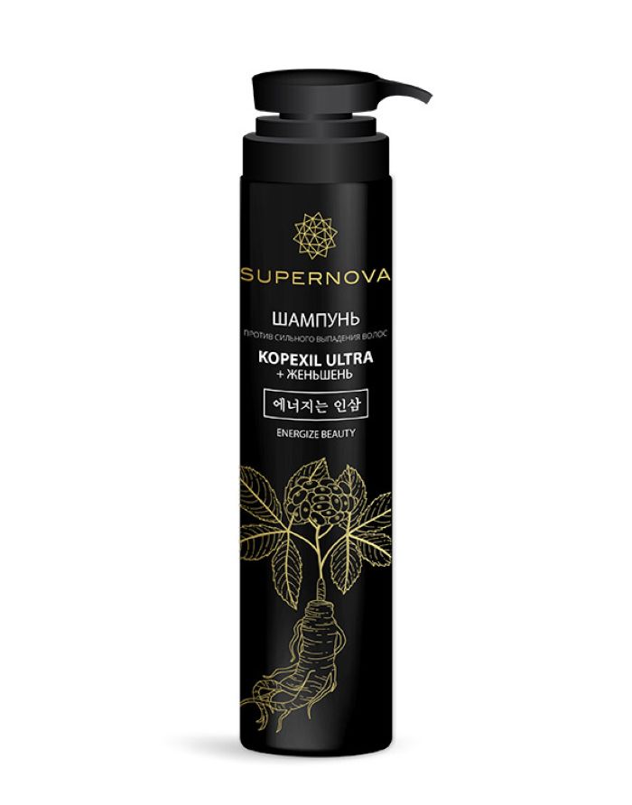 SUPERNOVA Shampoo against strong hair loss Kopexil Ultra + Ginseng 350ml