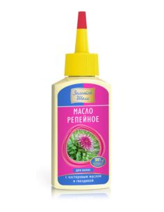 Золотой Шелк Репейное масло для волос с Касторовым маслом и Гвоздикой 90мл