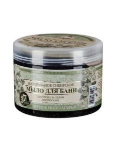 Agafia's Bath Soap Black for body and hair 500ml