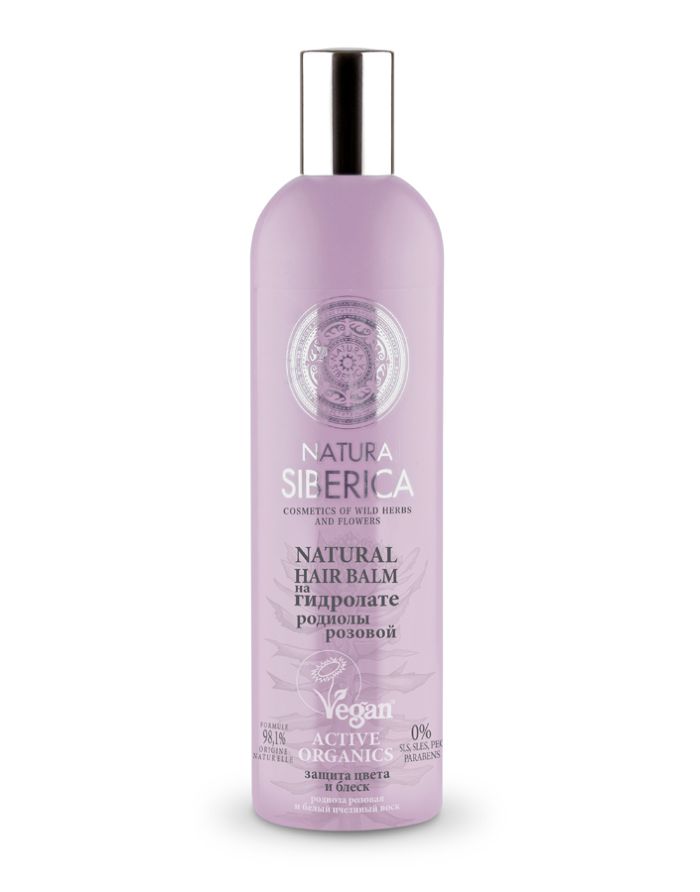 Natura Siberica Exclusive Hydrolates Balm for colored hair Protection of color and Shine 400ml