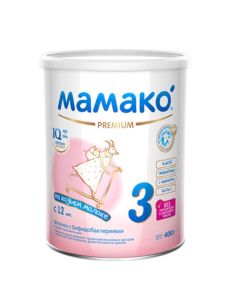 Mamako 3 Premium 12+ месяцев Детское молочко с бифидобактериями на козьем молоке 400г