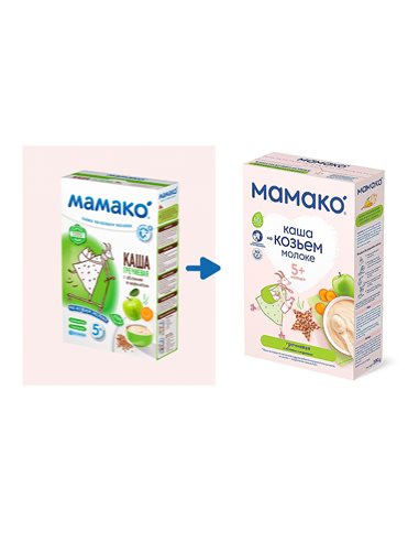 Mamako 5+ months Buckwheat porridge with apple and carrots with goat milk 200g