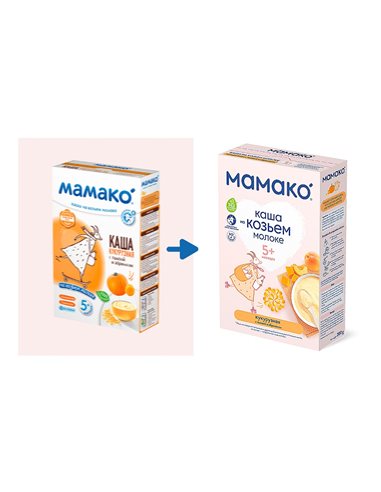 Mamako 5+ months Corn porridge with pumpkin and apricot with goat milk 200g